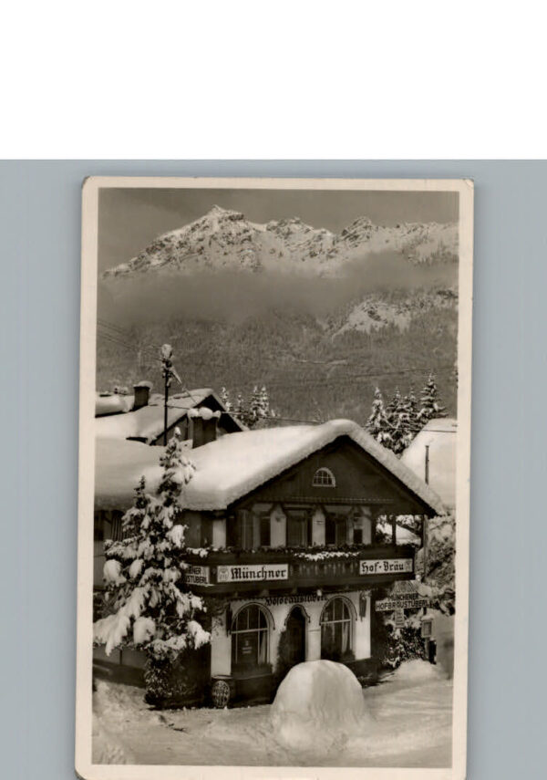 Garmisch-Partenkirchen Winter-Karte Hofbraeustube