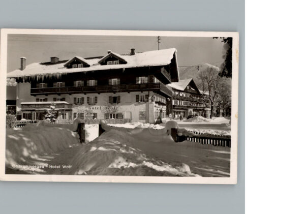 Oberammergau Winter-Karte Hotel Wolff