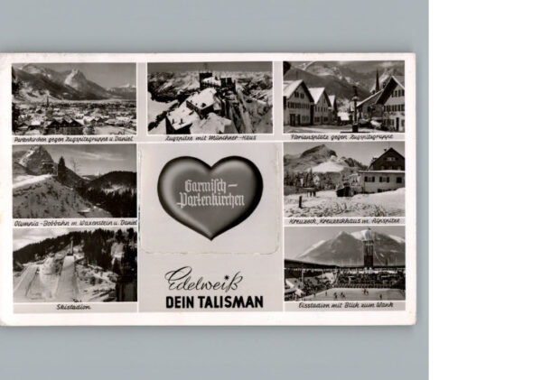 Garmisch-Partenkirchen Winter-Karte Eisstadion