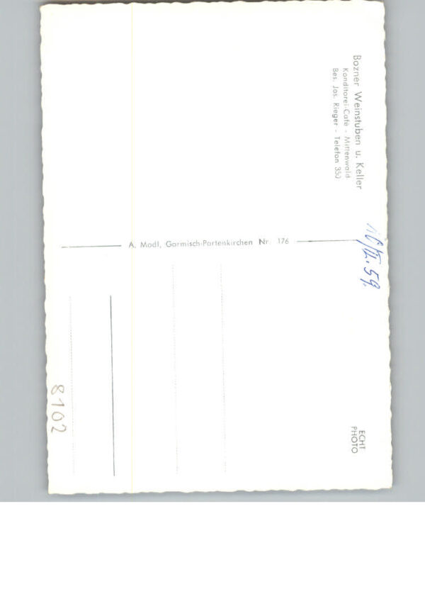 Mittenwald Bayern Bozner Weinstube – Bild 2