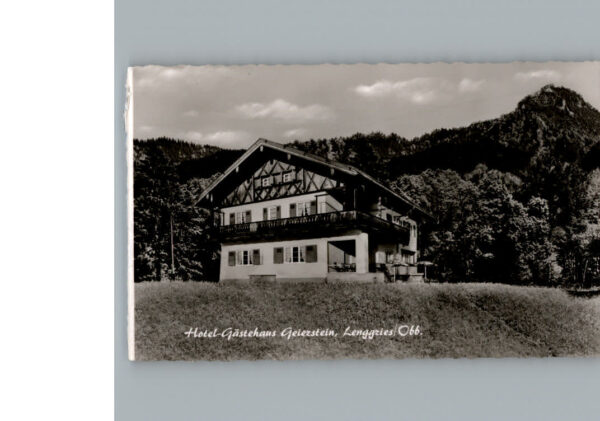 Lenggries Werbe-Karte Gaestehaus Geierstein