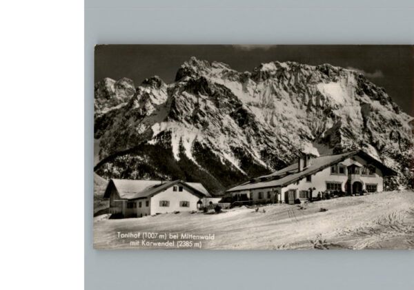 Mittenwald Bayern Winterkarte Tonihof