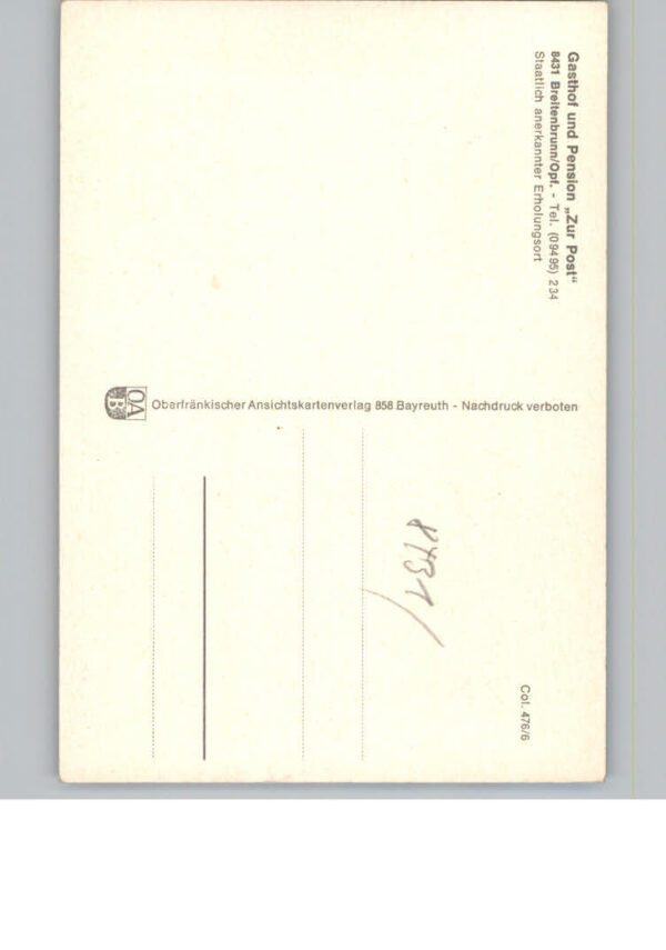 Breitenbrunn Oberpfalz Neumarkt Gasthof und Pension zur Post – Bild 2