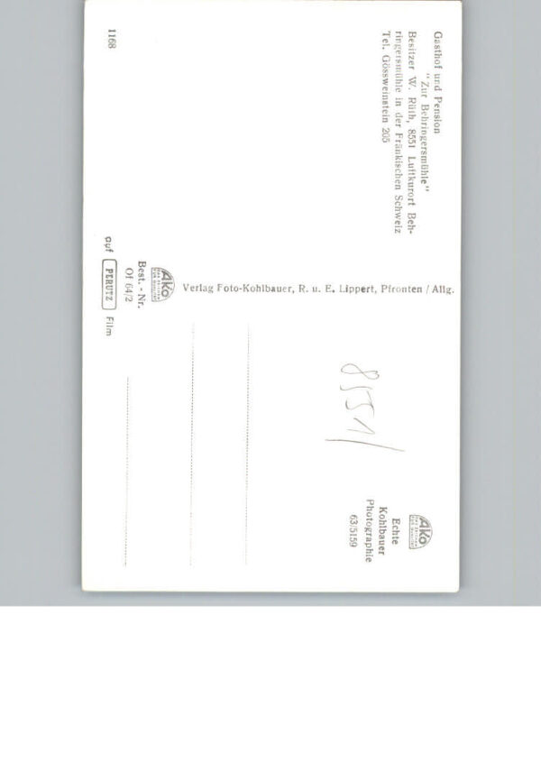 Behringersmuehle Gasthof Pension zur Behringersmuehle – Bild 2