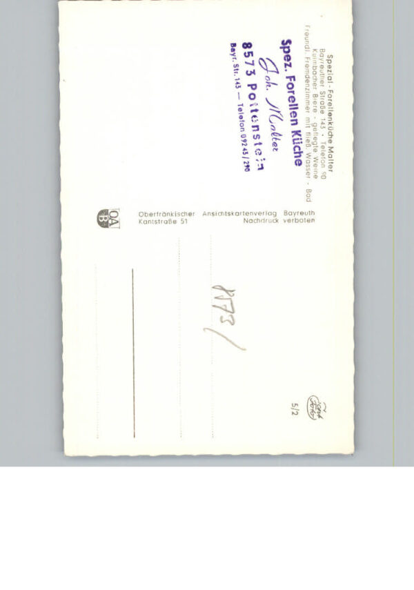 Pottenstein Oberfranken Gaststaette Malter – Bild 2