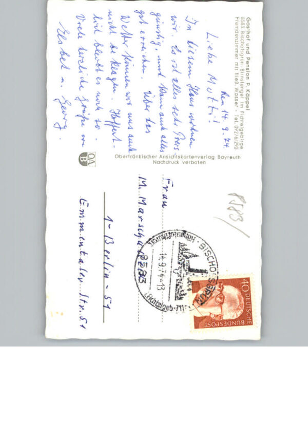 Bischofsgruen Gasthof - Pension Kaeppel – Bild 2