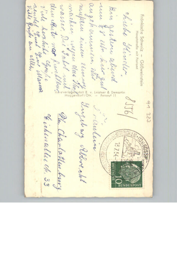Goessweinstein Hauptstrasse Postamt – Bild 2