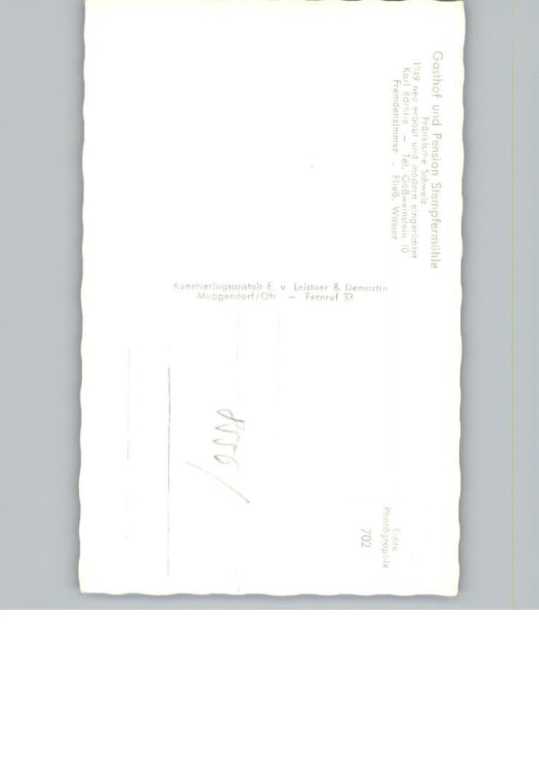Goessweinstein Gasthof Pension Stempfermuehle – Bild 2