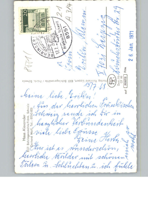 Behringersmuehle Pension Haus Alexander – Bild 2