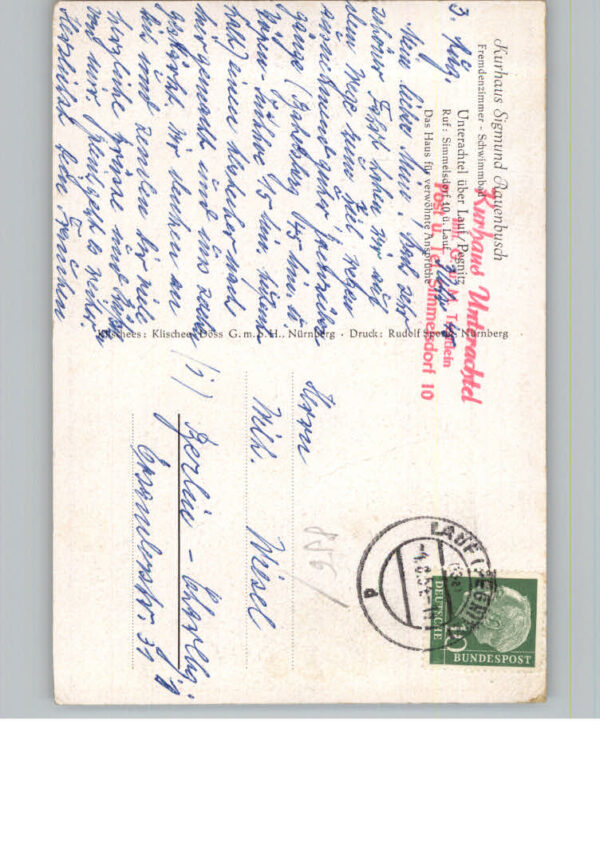 Unterachtel Pension Kurhaus Sigmund Rauenbusch – Bild 2