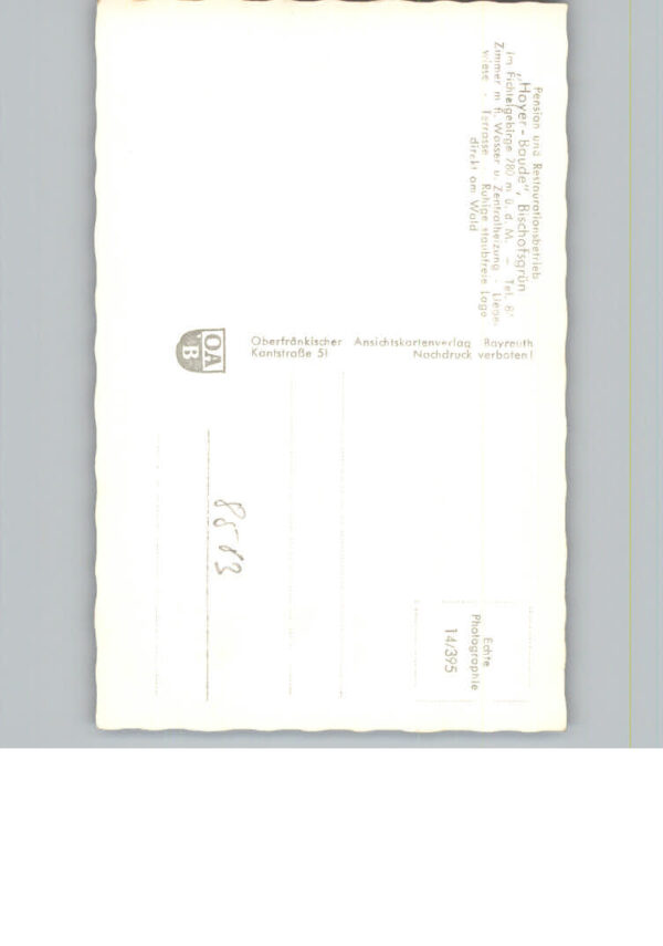 Bischofsgruen Restaurant Pension Hoyer-Baude – Bild 2