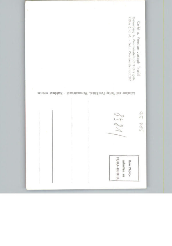Geiersberg Warmensteinach Cafe-Pension Joseph Trassl – Bild 2