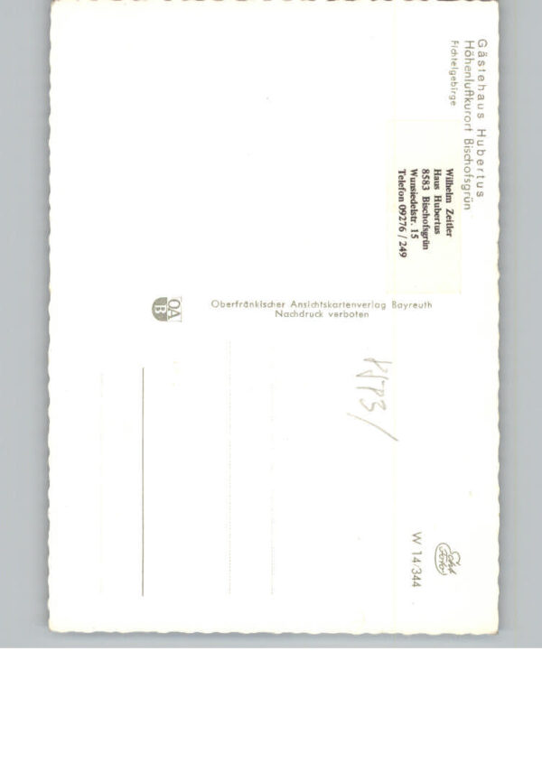 Bischofsgruen Pension Hubertus – Bild 2