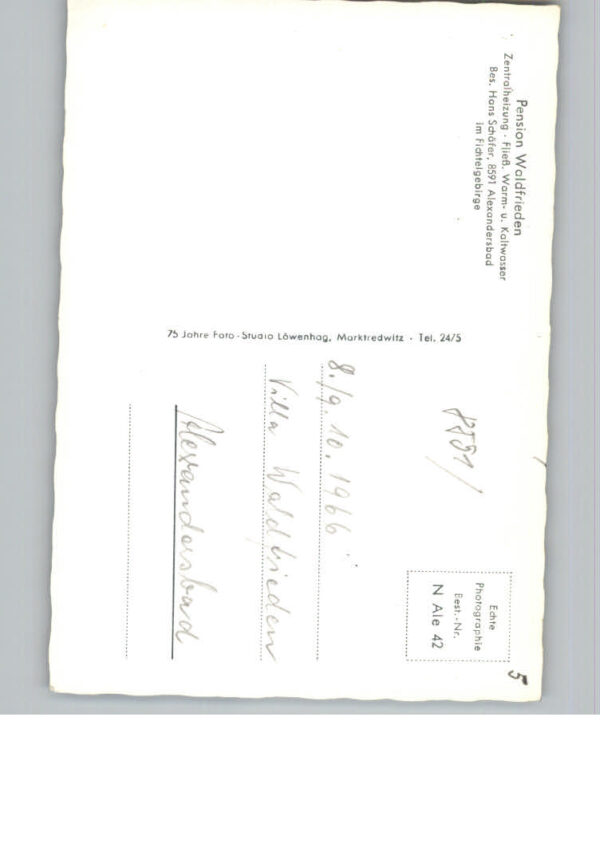 Bad  Alexandersbad Pension Villa Waldfrieden – Bild 2