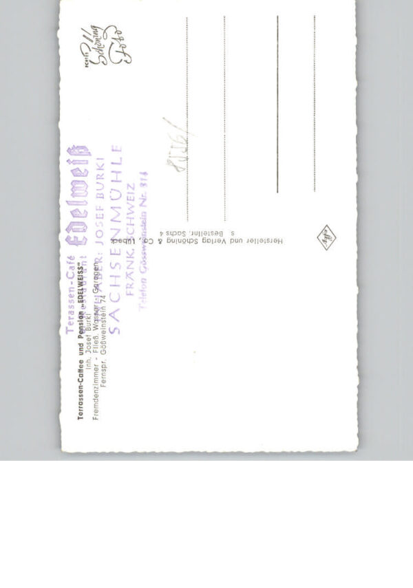 Sachsenmuehle Cafe Pension Edelweiss – Bild 2