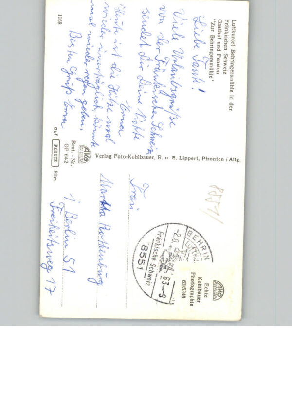 Behringersmuehle Gasthof Pension Zur Behringersmuehle – Bild 2