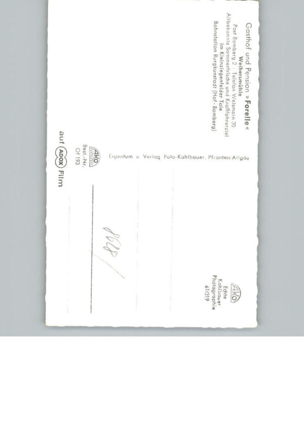 Weihersmuehle Bamberg Gasthof Pension Forelle – Bild 2