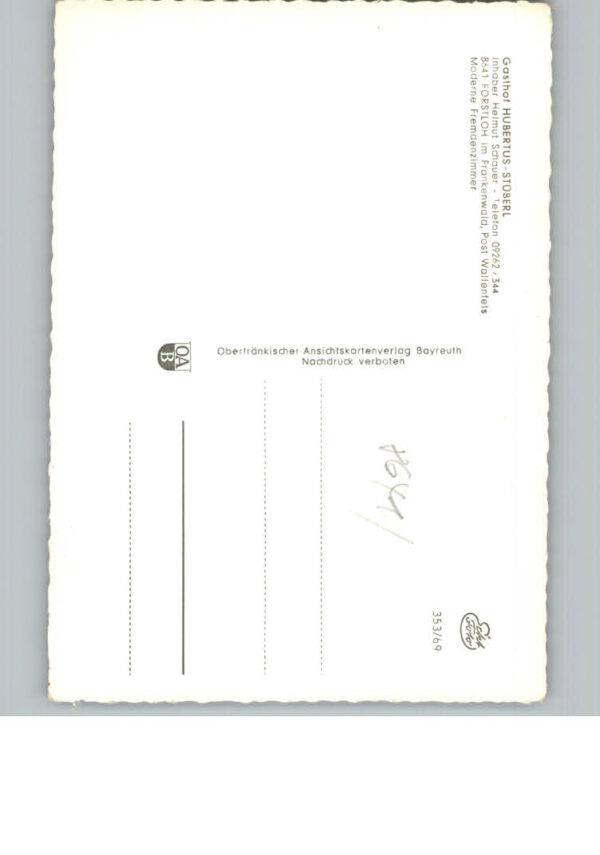 Forstloh Wallenfels Gasthof Hubertus-Stueberl – Bild 2