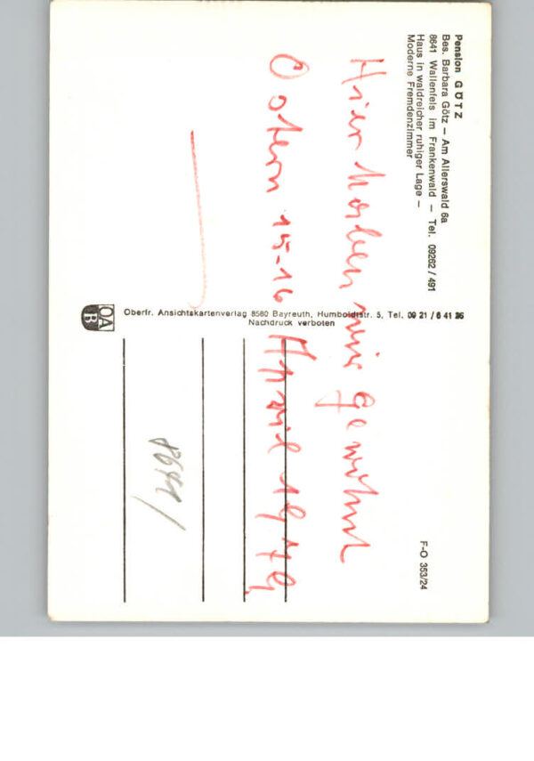 Wallenfels Oberfranken Pension Goetz – Bild 2