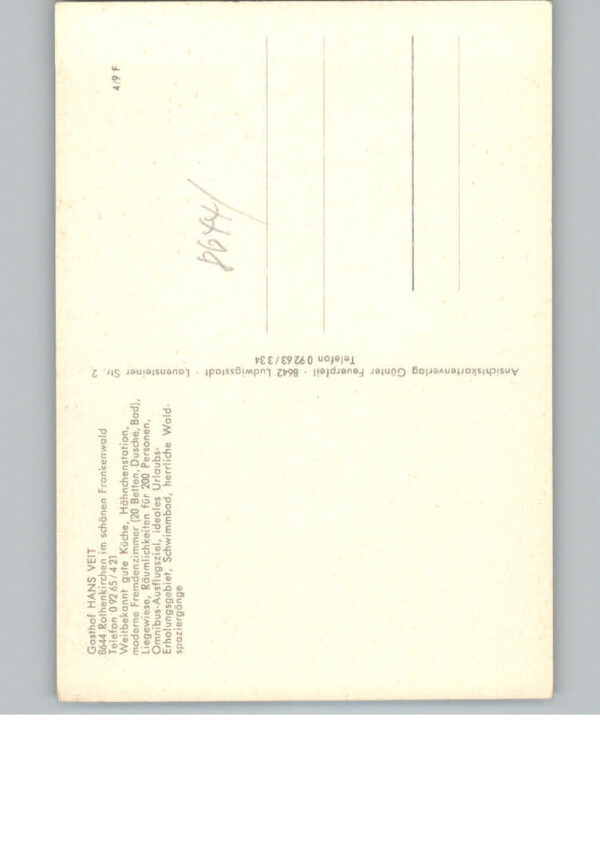 Rothenkirchen Oberfranken Gasthof Hansveit – Bild 2