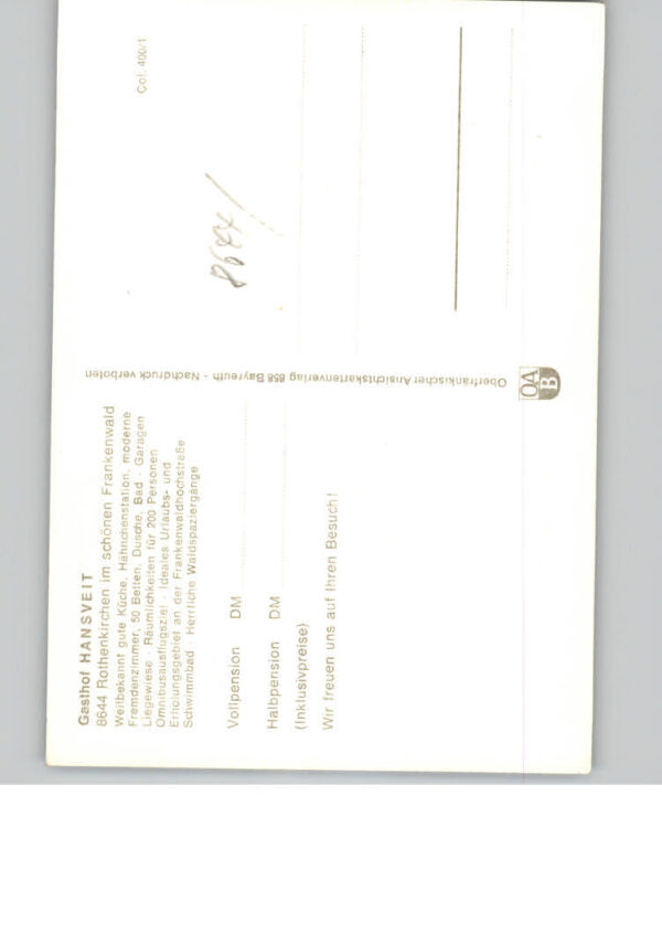 Rothenkirchen Oberfranken Gasthof Hansveit – Bild 2
