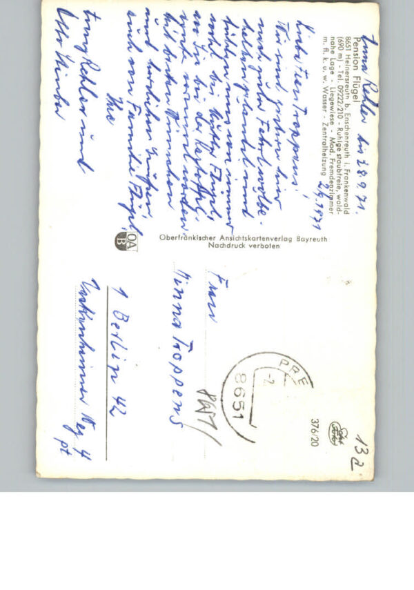 Heinersreuth Enchenreuth Koednitz Frankenwald Kulmbach Bayern Pension Fluegel – Bild 2