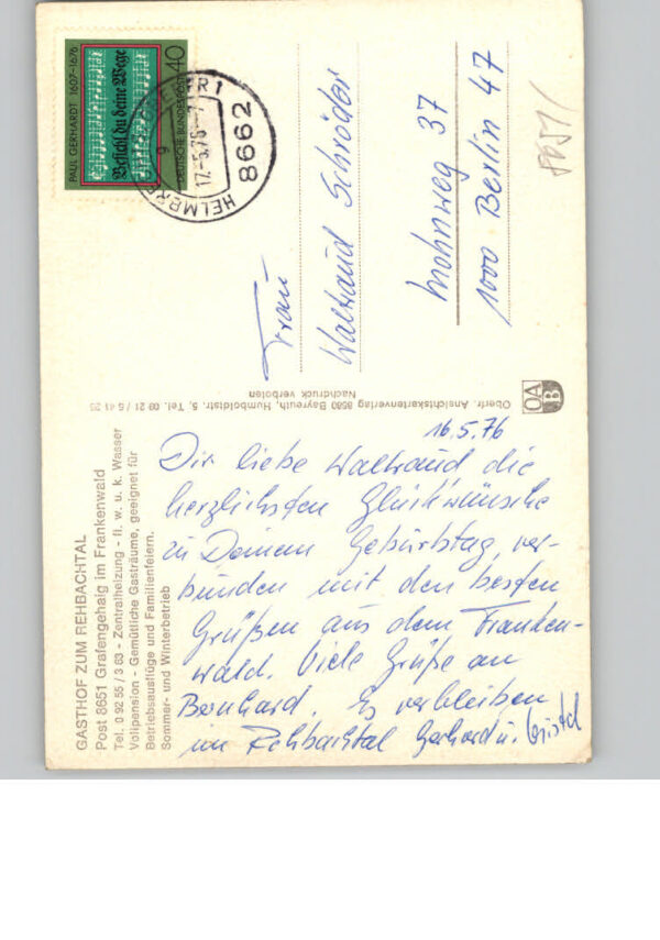 Grafengehaig Gasthof zum Rehbachtal – Bild 2
