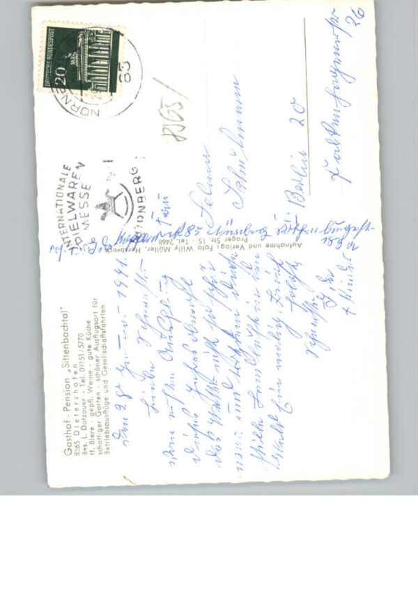 Dietershofen Kirchensittenbach Gasthof-Pension Sittenbachtal – Bild 2