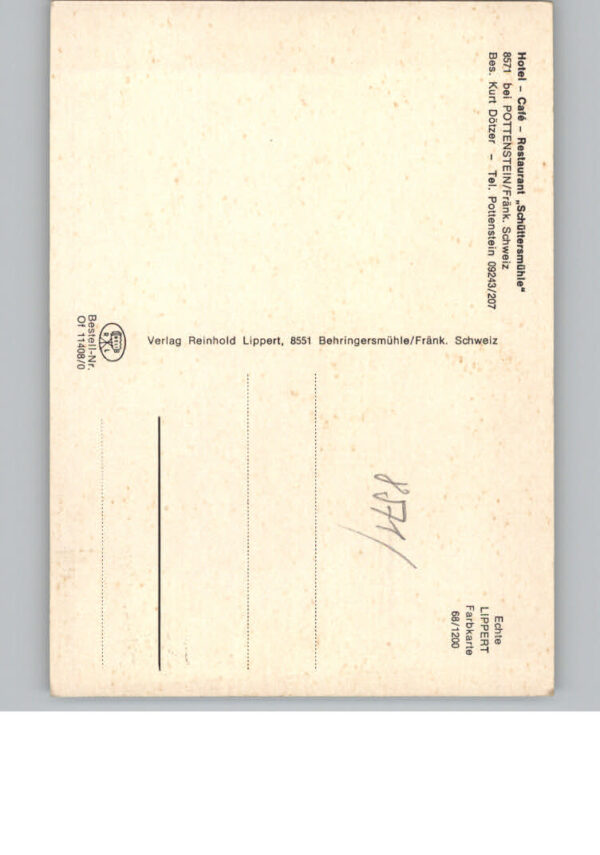 Pottenstein Oberfranken Hotel Cafe Restaurant Schuettersmuehle – Bild 2