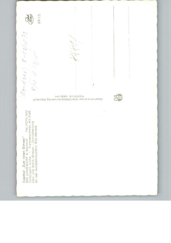 Lanzendorf Oberfranken Gasthof Zum roten Ochsen – Bild 2