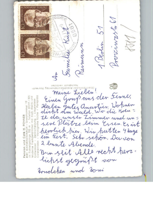 Warmensteinach Cafe Pension Poehner – Bild 2