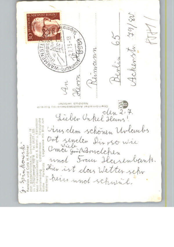 Warmensteinach Cafe Pension Poehner – Bild 2
