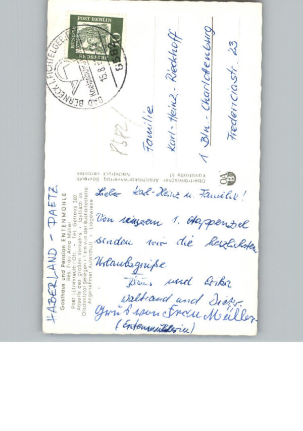 Luetzenreuth Gasthof Pension Entenmuehle – Bild 2