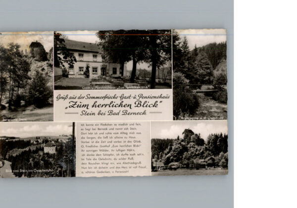 Stein Fichtelgebirge Gasthaus Pension Zum herrlichen Blick