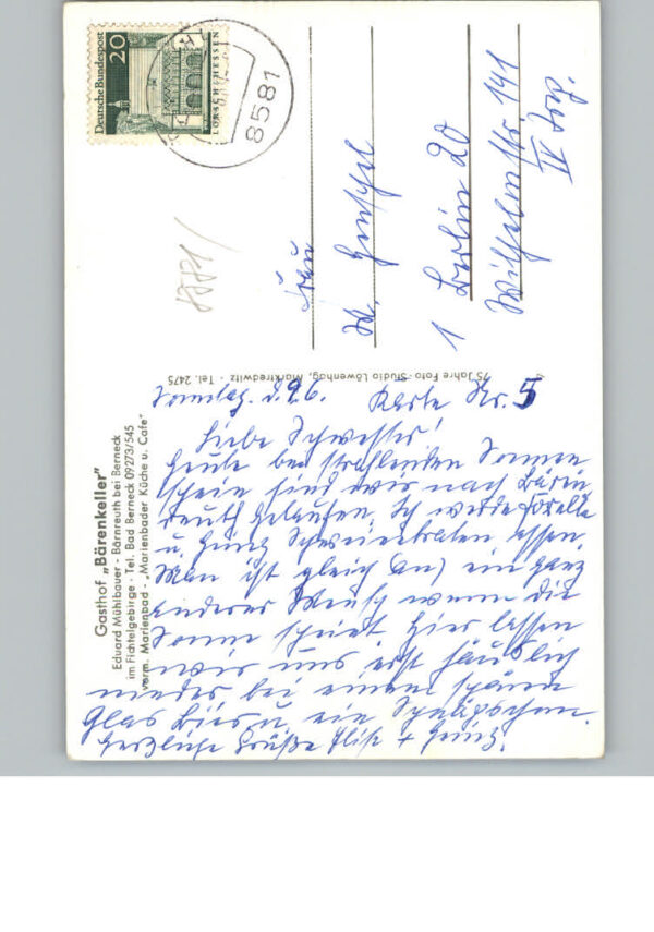 Baernreuth Bad Berneck Gasthof Baerenkeller – Bild 2