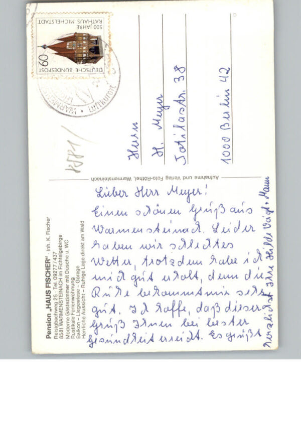 Warmensteinach Pension Haus Fischer – Bild 2