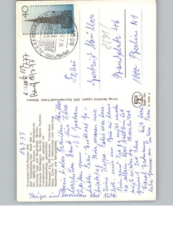 Altglashuette Oberpfalz Gasthof Pension Blei – Bild 2