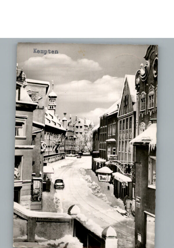 Kempten Allgaeu Winter-Karte