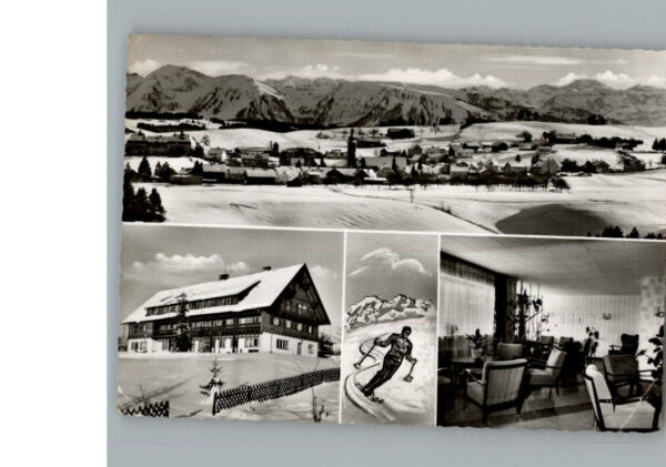 Scheidegg Allgaeu Winter-Karte