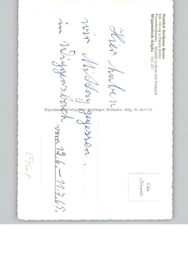 Wiggensbach Gasthof goldenes Kreuz – Bild 2
