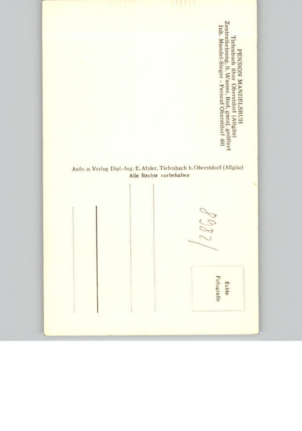 Tiefenbach Oberstdorf Pension Mandelsruh – Bild 2