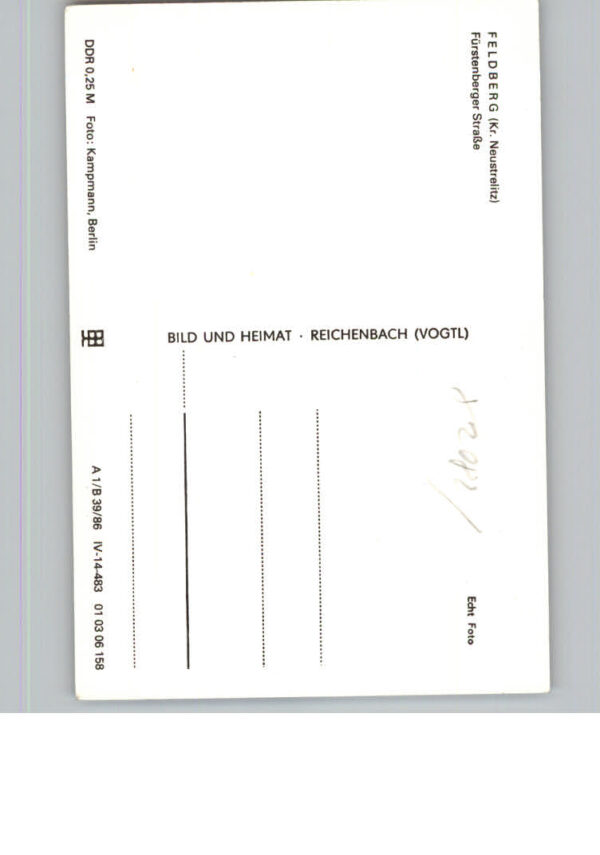 Feldberg Mecklenburg Fuerstenberger Strasse – Bild 2