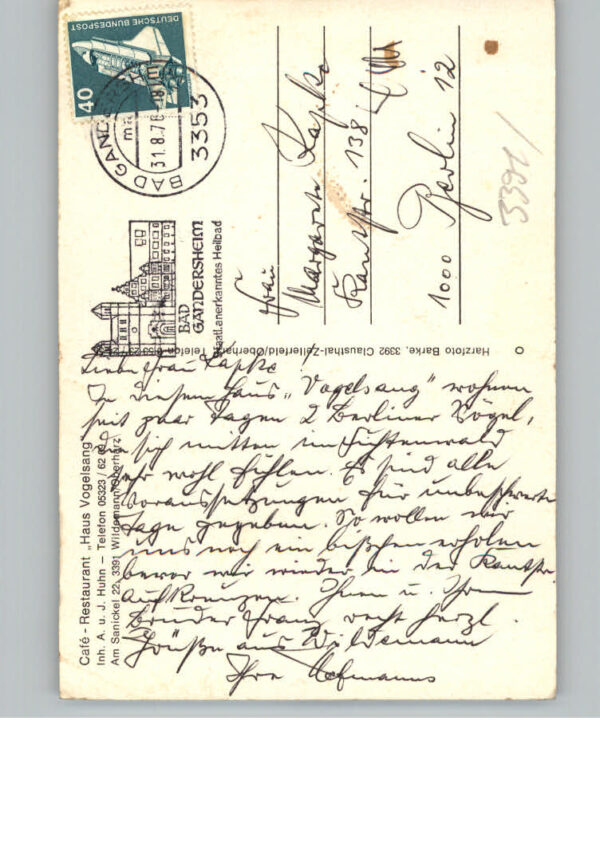 Wildemann Hotel - Pension Vogelsang – Bild 2