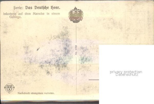 Militaria WK1 Infanterie auf dem Marsche in einem Gebirge Serie: das Deutsche He – Bild 2