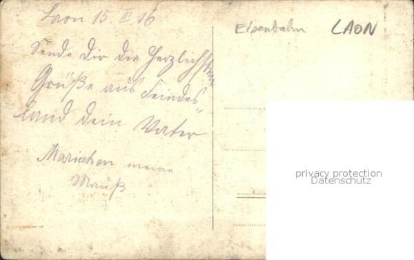 Laon Aisne Eisenbahn Weltkrieg 1 Portrait – Bild 2