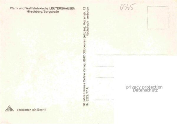 Leutershausen Hirschberg Bergstrasse Pfarr- und Wallfahrtskirche – Bild 2