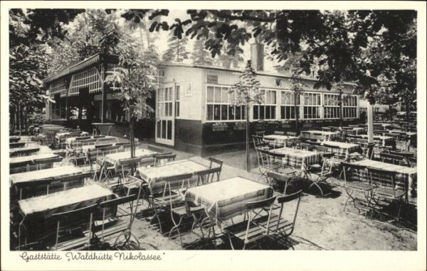 Berlin Gaststaette Waldhuette Nikolassee *