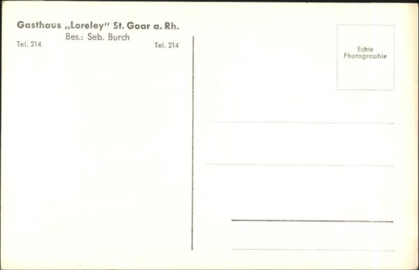 St Goar Gasthaus zur Loreley – Bild 2