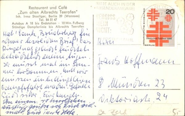 Berlin Wannsee Restaurant Cafe zum alten Albrechts Teerofen – Bild 2