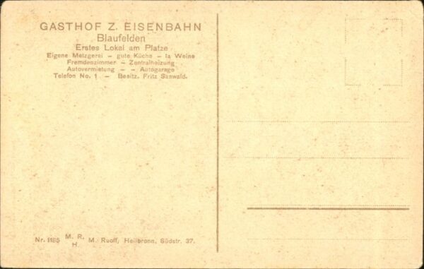 Blaufelden Gasthof zur Eisenbahn – Bild 2